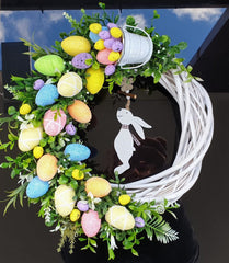 Bunny Wreath Decorative Easter Prop Gift
