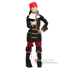 Adult Men's And Women's Fancy Dress Ball Performance Costume Captain Costume