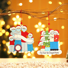 Christmas Decoration Supplies Wooden Pendants Christmas Tree Pendants Masks Elderly Creative Pendants