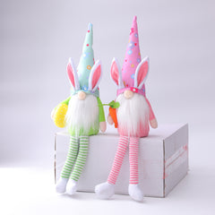 Easter Long Legs Holding Egg Rabbit Color Doll Elf Doll