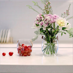 Glass Handle Vase Flower Arrangement Dried Vase