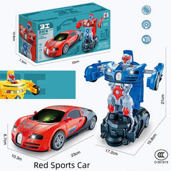 Children's Light Music Toy Car Electric Universal Driving Deformation Toy