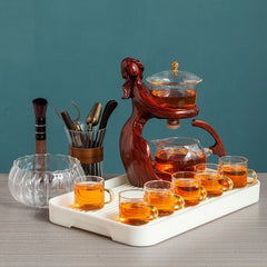 Maid Semi-automatic Tea Set Tea Making Kungfu Teapot Automatic Tea Set