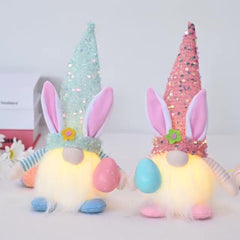 New Easter decoration with lighted sequin hat faceless doll doll Easter decoration doll