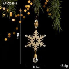 Christmas decoration atmosphere scene arrangement Christmas tree iron decoration snowflake decoration pendant pendant