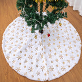 White tree skirt 78cm 90cm 122cm high-end plush sequin Christmas tree skirt Christmas tree decoration