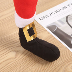 Christmas table corner cover belt buckle Christmas table foot cover Christmas restaurant bar chair foot cover