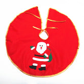 Christmas tree skirt 60cm non-woven fabric gold border single picture Christmas decoration