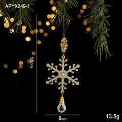 Christmas decoration atmosphere scene arrangement Christmas tree iron decoration snowflake decoration pendant pendant