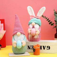 New Easter Decorations Wool Cute Rabbit Faceless Doll Home Decoration Doll Ornament