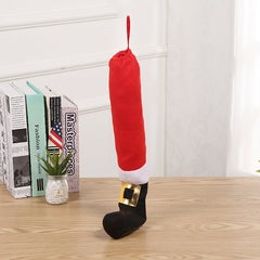 Christmas table corner cover belt buckle Christmas table foot cover Christmas restaurant bar chair foot cover