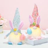 New Easter decoration with lighted sequin hat faceless doll doll Easter decoration doll