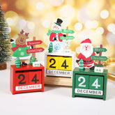 Christmas calendar countdown ornament Christmas snowman Christmas wooden