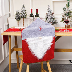 Santa Claus red hat Christmas chair cover Christmas home restaurant decoration chair cover