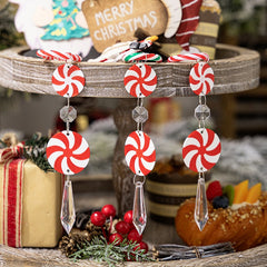 3PCS Christmas candy ice cone pendant Christmas decoration atmosphere