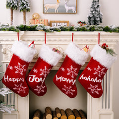 Christmas decoration supplies, high-end red plush Christmas socks
