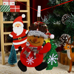 Fabric ornaments Christmas tree velvet tree hugging
