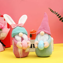 New Easter Decorations Wool Cute Rabbit Faceless Doll Home Decoration Doll Ornament