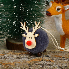 Christmas Decorations Wool Felt Cartoon Deer Pendant Creative New Deer Pendant Christmas Tree Pendant Gift