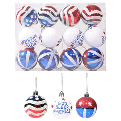 American Independence Day Christmas Plastic Balls Christmas Tree Decoration