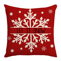 Christmas Pillow Red Christmas Tree Snowflake Home Decoration Pillow Set
