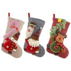 Christmas Decorations Large Knitted Knitted Knitted Socks Gift Bag Children's Candy