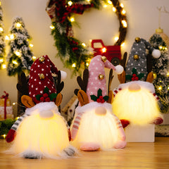 Christmas lights Rudolf ornaments dolls