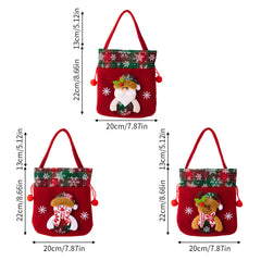 Christmas thick velvet gift bag, candy bag, Christmas Eve apple packaging box, Christmas gift bag
