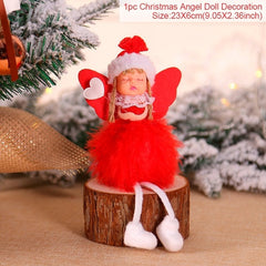Christmas Angel Doll Merry Christmas Decor for Home Christmas Elf Tree Pendant