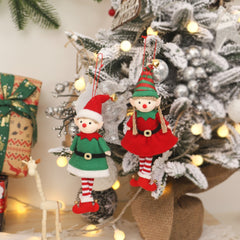 Christmas Decorations Cartoon Couple Belt Elf Doll Pendant Christmas Tree Pendant