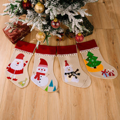 Christmas Decorations Cartoon Christmas Socks Creative Elk Santa Claus Christmas Gift Socks Gift Bag