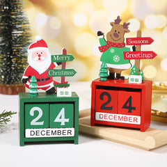 Christmas calendar countdown ornament Christmas snowman Christmas wooden
