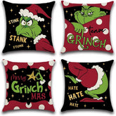 Greentown Christmas Pillow Cover Home Christmas Decoration Cushion Sofa Pillowcase