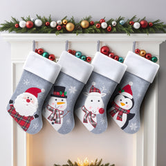 Christmas Socks Gift Bags New 3D Snowman Christmas Socks Christmas Gifts Holiday Candy Bags Gift Socks Decoration