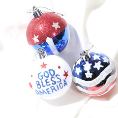 American Independence Day Christmas Plastic Balls Christmas Tree Decoration