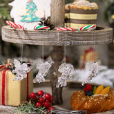 Christmas Decorations Transparent Angel Pendant Christmas Tree Acrylic Silver Wings Angel Pendant