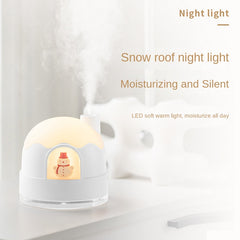 Christmas gifts Snowy house night light humidifier spray water replenishing air mute humidifier