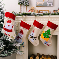 Christmas Decorations Cartoon Christmas Socks Creative Elk Santa Claus Christmas Gift Socks Gift Bag