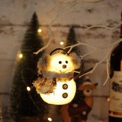 Christmas glowing snowman ornament
