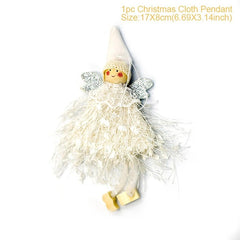 Santa Claus Christmas Doll Pendant Christmas Decor for Home Christmas Tree Ornament Pere Noel Navidad Natale New Year