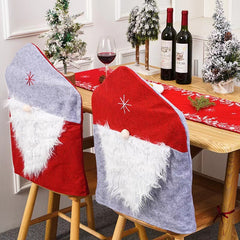 Santa Claus red hat Christmas chair cover Christmas home restaurant decoration chair cover