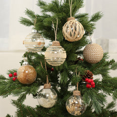 Christmas ornaments 8 CMPET transparent plant Christmas ball set Christmas tree pendant