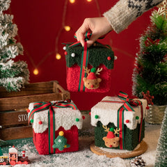 Christmas Eve apple gift box, Christmas velvet apple box, Christmas souvenir gift