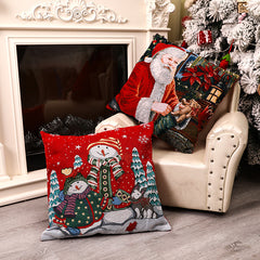 Christmas New Products: European and American Christmas Square Pillow Cover, Home Christmas Decorations, Window Display, Atmosphere Decoration Supplies