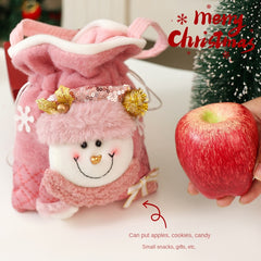 Christmas gift bag, pink glitter kindergarten candy bag