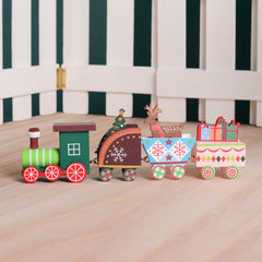 Decorations Wooden Train Presents For Children Christmas