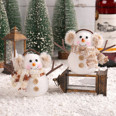 Christmas glowing snowman ornament