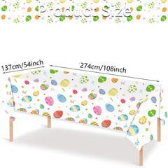 New Easter Egg Tablecloth Bunny Eggs Holiday Party Decoration Tablecloth Disposable PE Tablecloth
