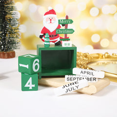Christmas calendar countdown ornament Christmas snowman Christmas wooden