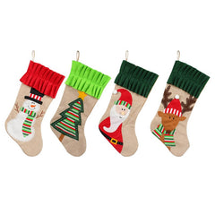 3D cartoon Santa Claus sock bag large Christmas gift candy bag Christmas Eve